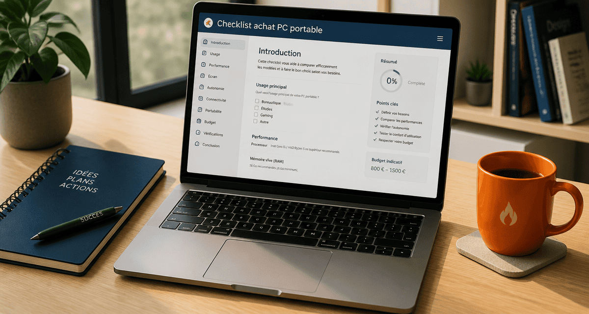 ordinateur portable pour travailler sur bureau moderne
