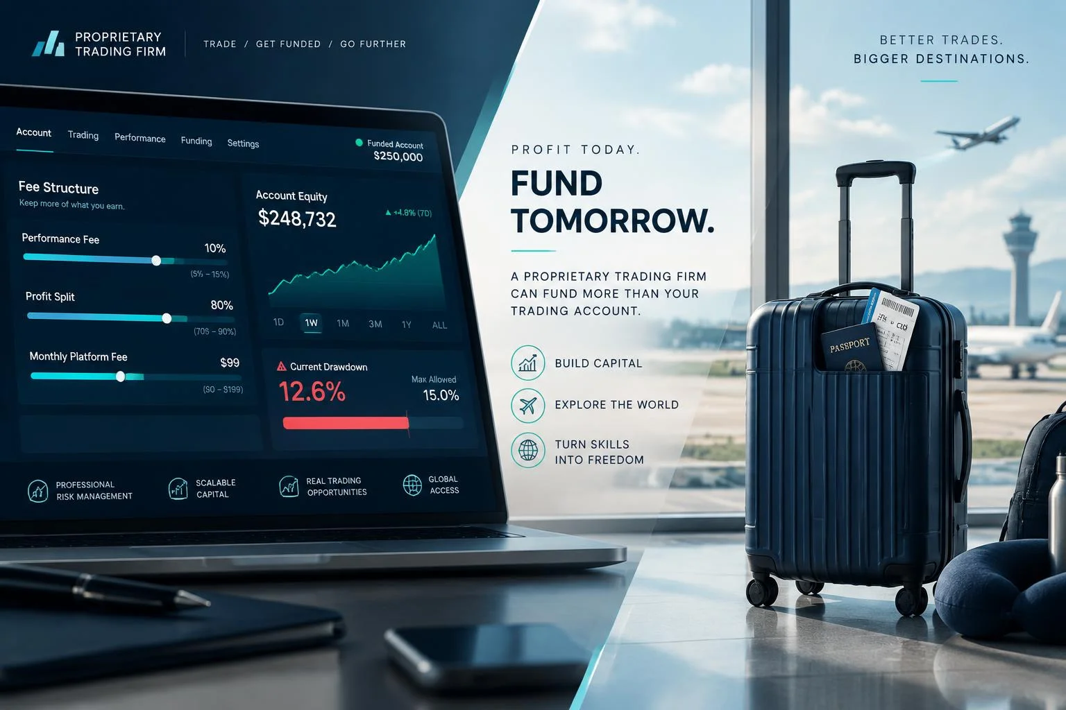 Prop firm pour financer un voyage : ce qui reste vraiment